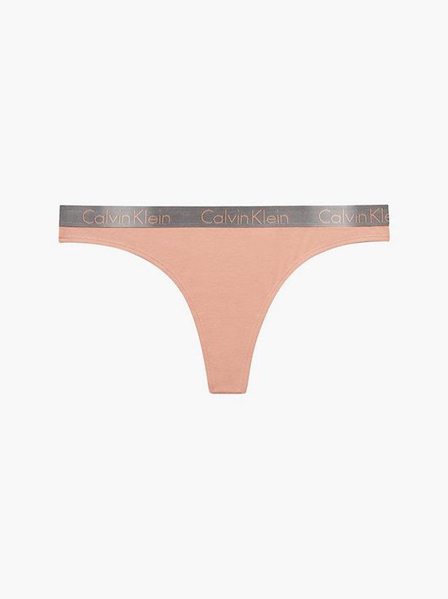 Calvin Klein USA Radiant Cotton Womens Thong Pink 4807263-BN